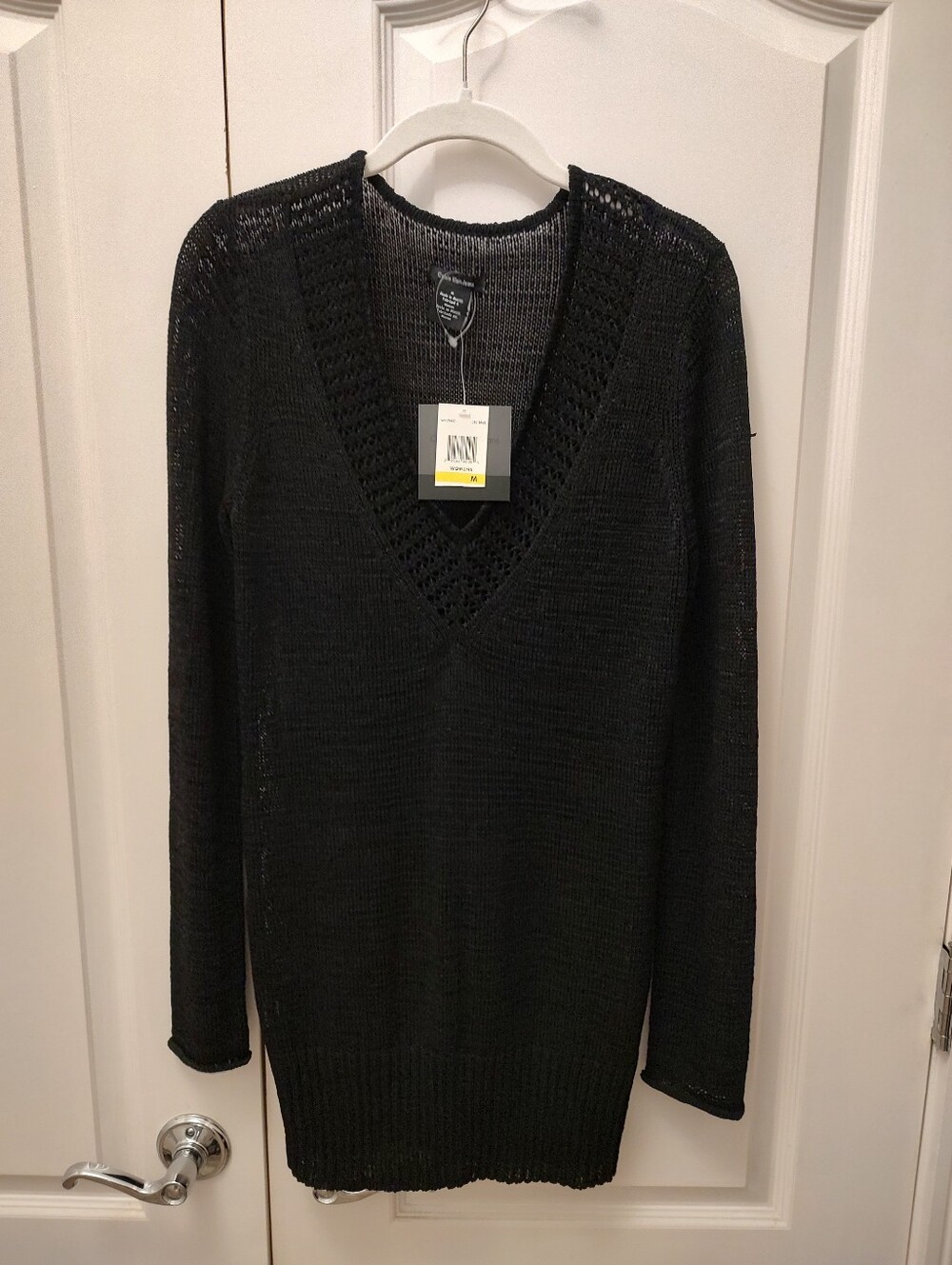 Calvin Klein Women's Black V-neck Sweater Dress
